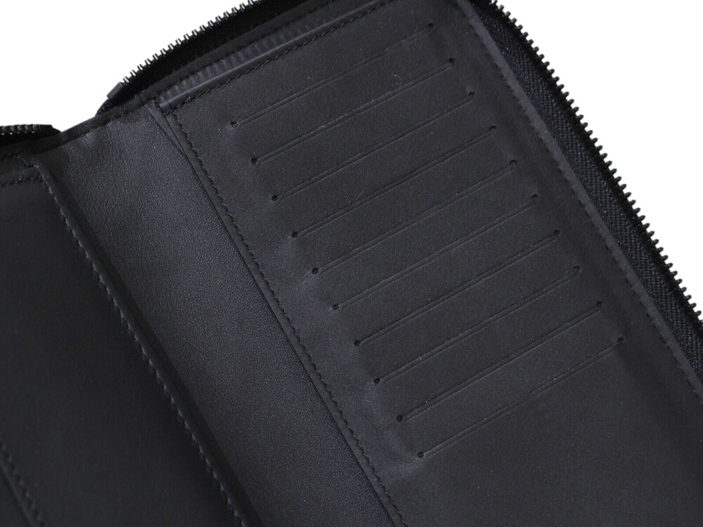LOUIS VUITTON Zippy Wallet Vertical Monogram Taurillon Black Long Round Zipper